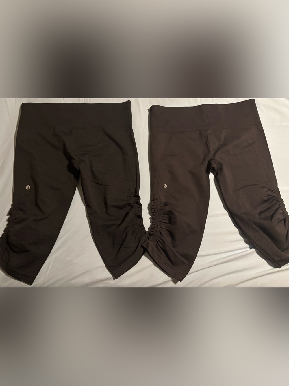 Bundle of 2 Lululemon In the Flow Crop Leggings in Size 12, 1 NWOT & 1 EUC